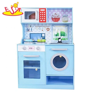 2019 New arrival toy kitchen accessories wooden play fridgeor kids W10C454