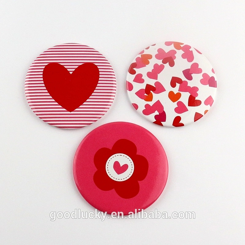 Round promotion gifts pocket cosmetic mirror with desgin