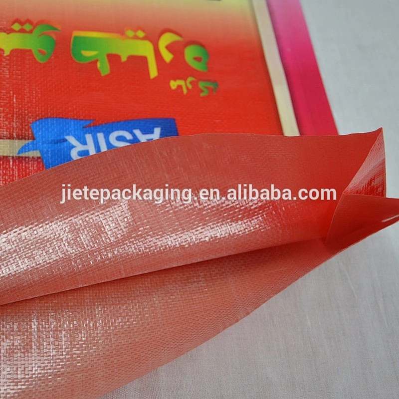 Printing flower packaging plastic pp woven rice bags for packing 5kg 25kgs grain