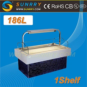 Hot sale retail store glass refrigerators cake display showcase and cake display fridge with CE