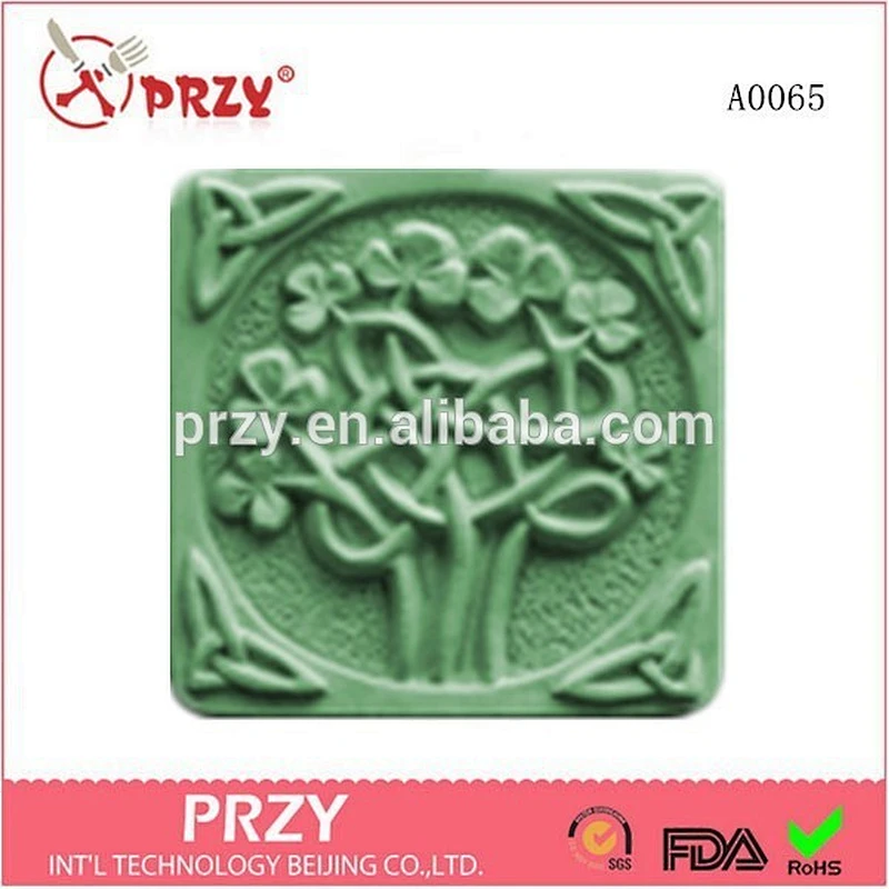 silicone celtic clover soap mold