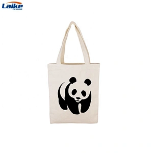 Eco Friendly Organic Silkscreen Printing Shopping Waxed Canvas Tote Bag