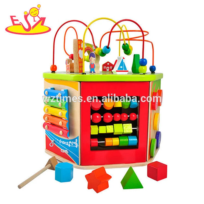 الجملة الأعلى الأزياء حبات خشبية سلسلة لعبة للأطفال W11B162