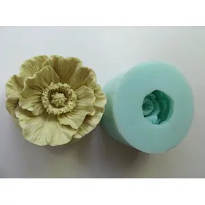 HC0020 3d Poppy flower soap mold handmade silicone candle mold przy