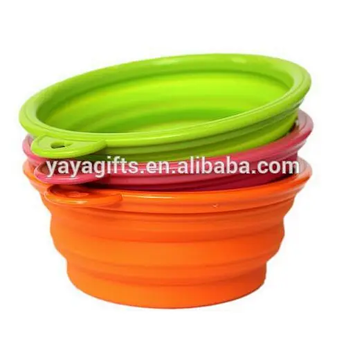 Food grade silicone pet bowl with collapsible