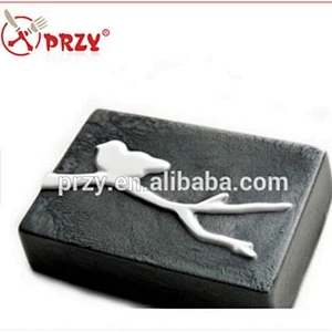 2018 new arrivals 4 cavities soap bar with bird on a branch soap silica gel silicone mould
