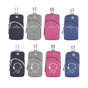 Factory price many colors cartoon arm bag for runner using