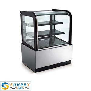 Commercial vertical cold cake display showcase with automatic defrost system