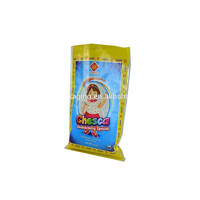 Blue PP woven bag, 25kg 50kg pp woven flour rice bag packing cotton bag