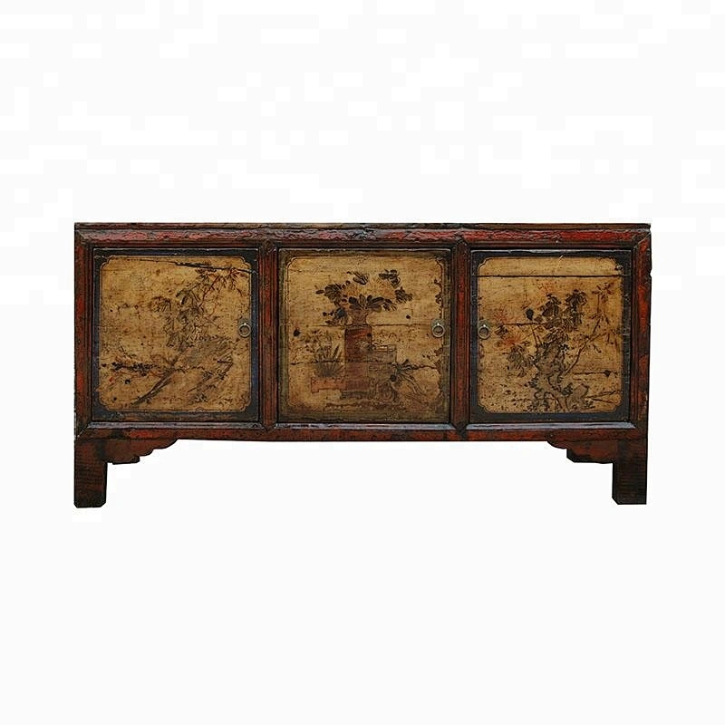 chinese antique reproduction distressed lacquer oriental old furniture
