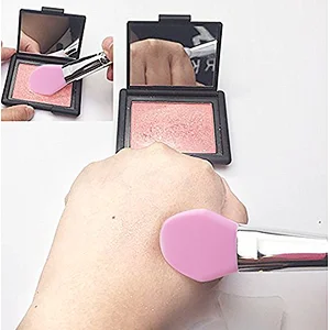 7pcs Clear Silicone Makeup Brush Applicator Sponge Perfect for Eye Blush Lips BB CC Cream