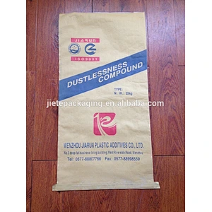 Customized 25kg paper laminated pp woven cement bag with plastic lining for packing mortar,lime,tile adhesive