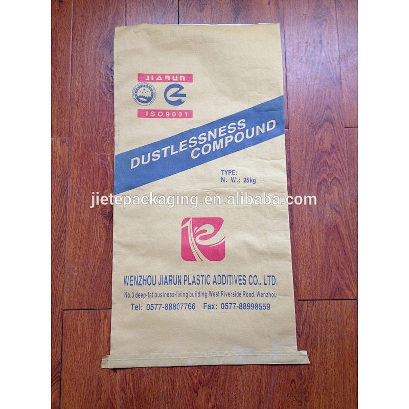 Customized 25kg paper laminated pp woven cement bag with plastic lining for packing mortar,lime,tile adhesive