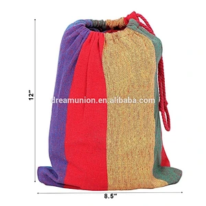 Portable 2 Person Hanging Hammock Rope Swing Fabric Sleeping Bed Garden Camping