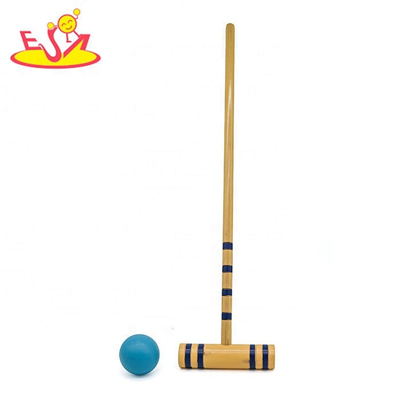 Premium garden 6 playe wooden kids croquet set for outdoor W01D018