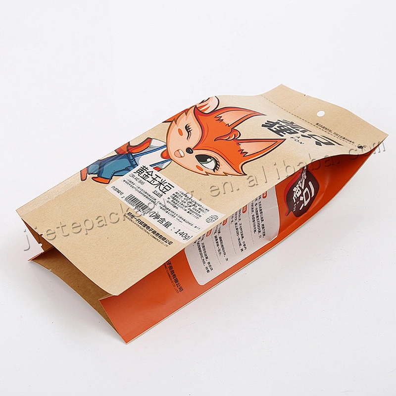 High quality customized greaseproof moistureproof brown kraft paper food bag