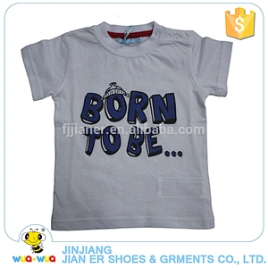 Wholesale breathable summer letters print design baby boy t shirt