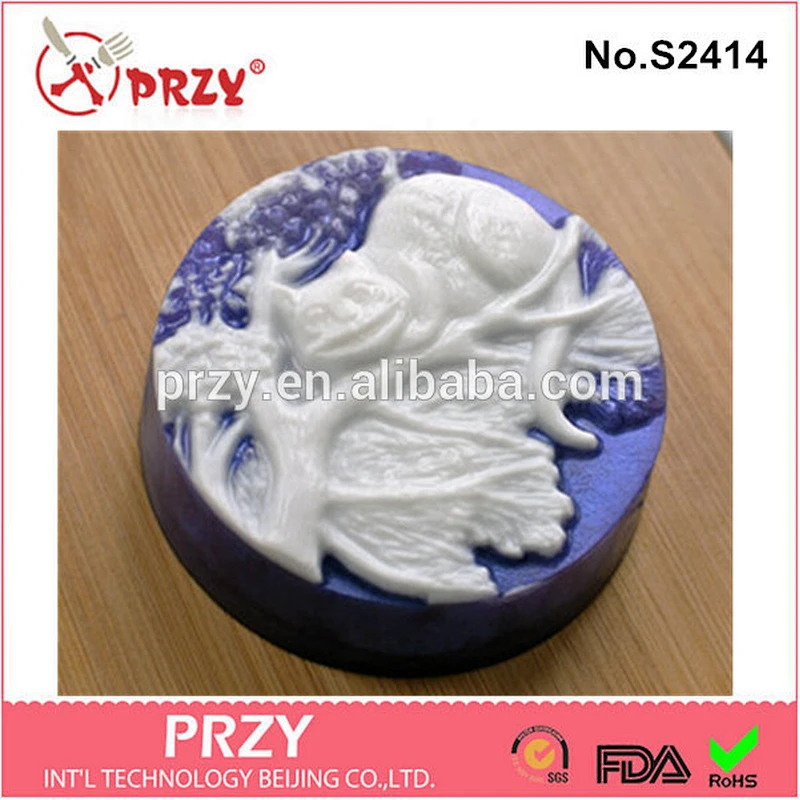 PRZY s2414 Silicone DIY Cheshire Cat Soap Mold