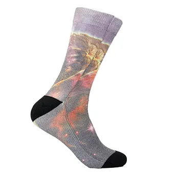 custom 3D logo digital printed photo print socks printing