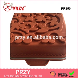 PR350 FDA approved silicone microwave safe cake baking pan manufacture