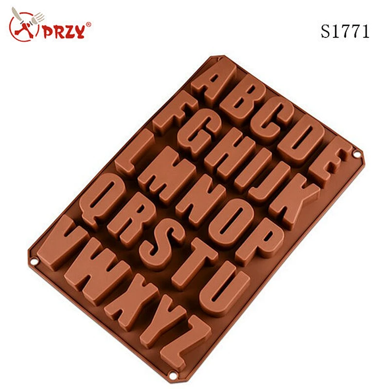 s1771 przy High quality silicone letter soap mold , wholesale letter soap tray mold