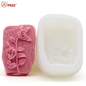 Romantic rose Handmade Soap mold God of Flowers silicone Molds DIY gift Soap mould