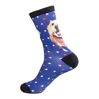 fashion 3D logo custom bamboo print sport socks