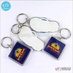 OEM factory promotional gifts plastic keychains tag acrylic blank photo key chains