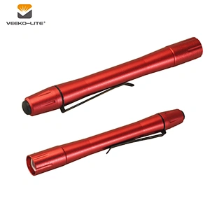 2018 Hot selling light 1SMD LED 2AAA Battery Aluminium Torch Pen light Mini red flashlight
