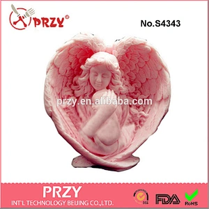 S4343 3D Silicone Soap/Candle Mold - Mother Angel holds her Baby Tight - 2 parts assembled mold