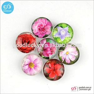 New arrival transparent crystal glass magnetic fridge magnet