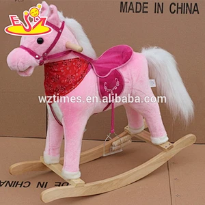 wholesale kids wooden baby rocking horse hottest children wooden baby rocking horse W16D079