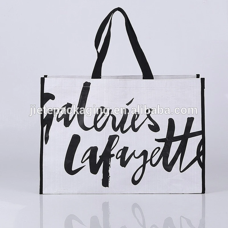Cheap customized printed reusable shopping pp woven bag suit gift