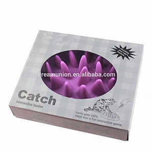 Catch Interactive Cat Kitten Slow Feed Bloat Non Slip Toy Treat Pet Feeder Bowl Silicon Popular