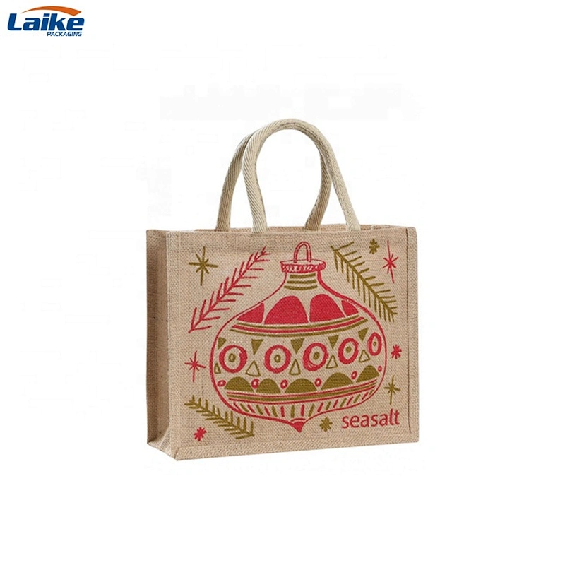 High quality wholesale promotional natural eco custom canvas jute burlap tote bag
