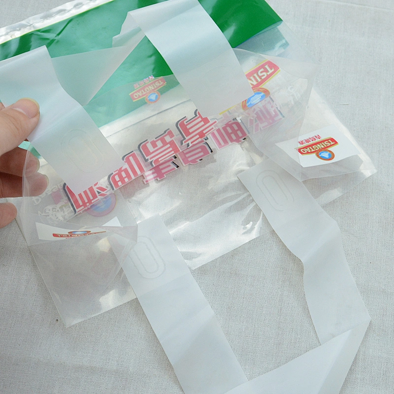 Custom PE shopping bags for beer gift packaging wholesale