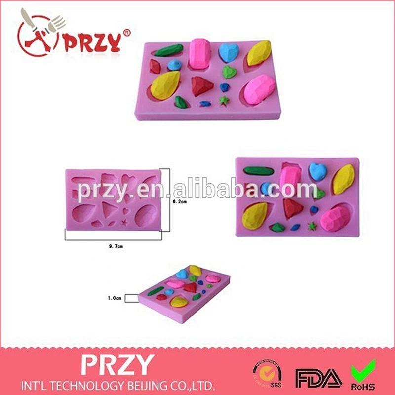 Diamond silicone mold for cake decoration
