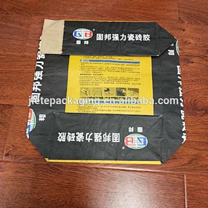 20kg Stand up kraft paper cement packaging bag/sacks for chemical,mortar,cement,tile adhesive,wall putty powder