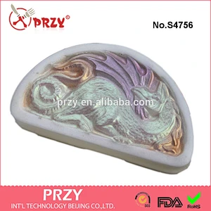 S4756 Dragon soap molds silicone 2d soap mold silicone mold for soap