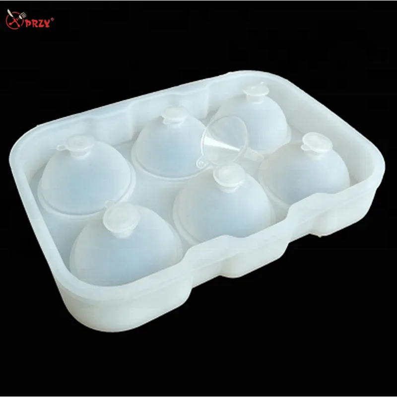 6Cavities hollow ice silica gel Molds cake Mould jelly Mold cherry ice hockey molds
