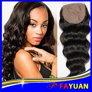 Top quality size 4 X4 Whoelsale Pervuaina virgin hair silk base free part closure