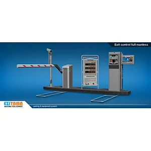 Parking lot car number plate recognition with HD camera and traffic barrier gate