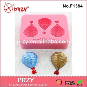Eco-friendly fondant Hot Air Balloon resin silicone mold