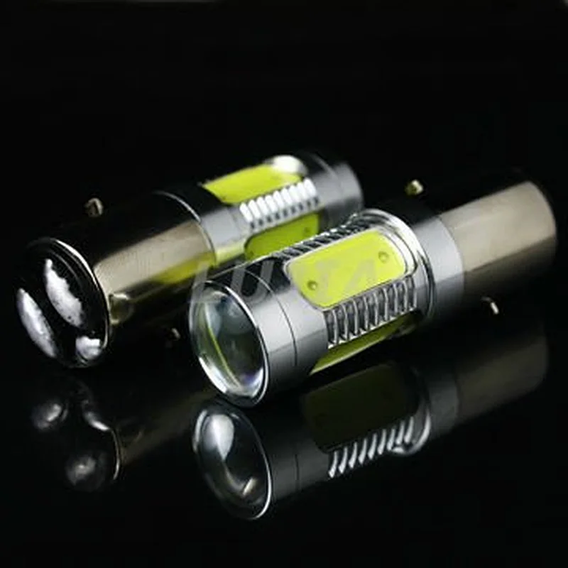 Motorcycle led headlight Ba20D 7.5w led with lens for moto