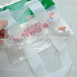 custom design pe plastic promotion shopping bag with handle for beer, gift