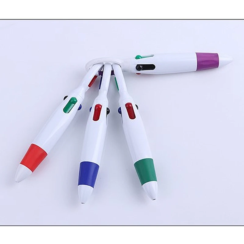 Mountaineering buckle four color ball pen, hook four color ball pen