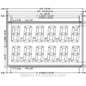 Pin connector custom TN type LCD display