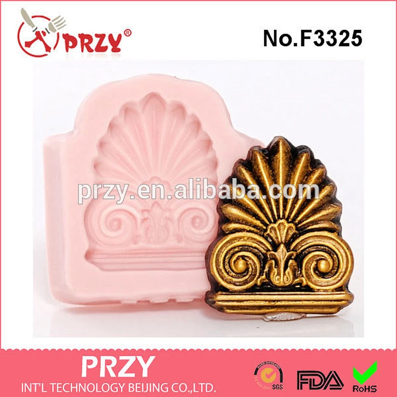 F3325 Silicone Mold Pillar Top Architecture Column Mold Perfect Mold for Wedding Cake Column Decorations Crafts