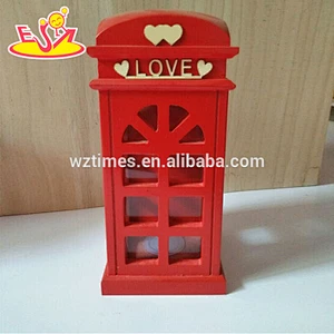 Wholesale modern style kids wooden coin cans toy hot sale red child wooden coin cans W02A264