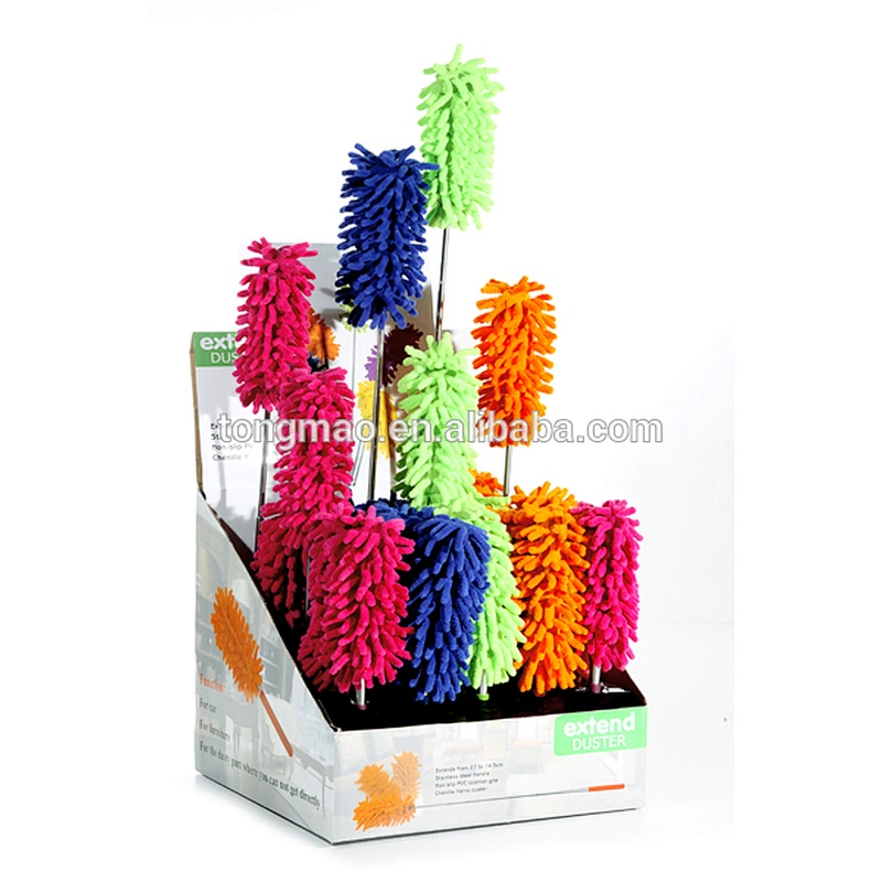 Telescopic microfiber duster, Long-Reach Washable Dusting Brush Kit with Telescoping Pole - Use for Cars, High Ceilings & More